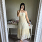 cream lace tiered summer maxi dress