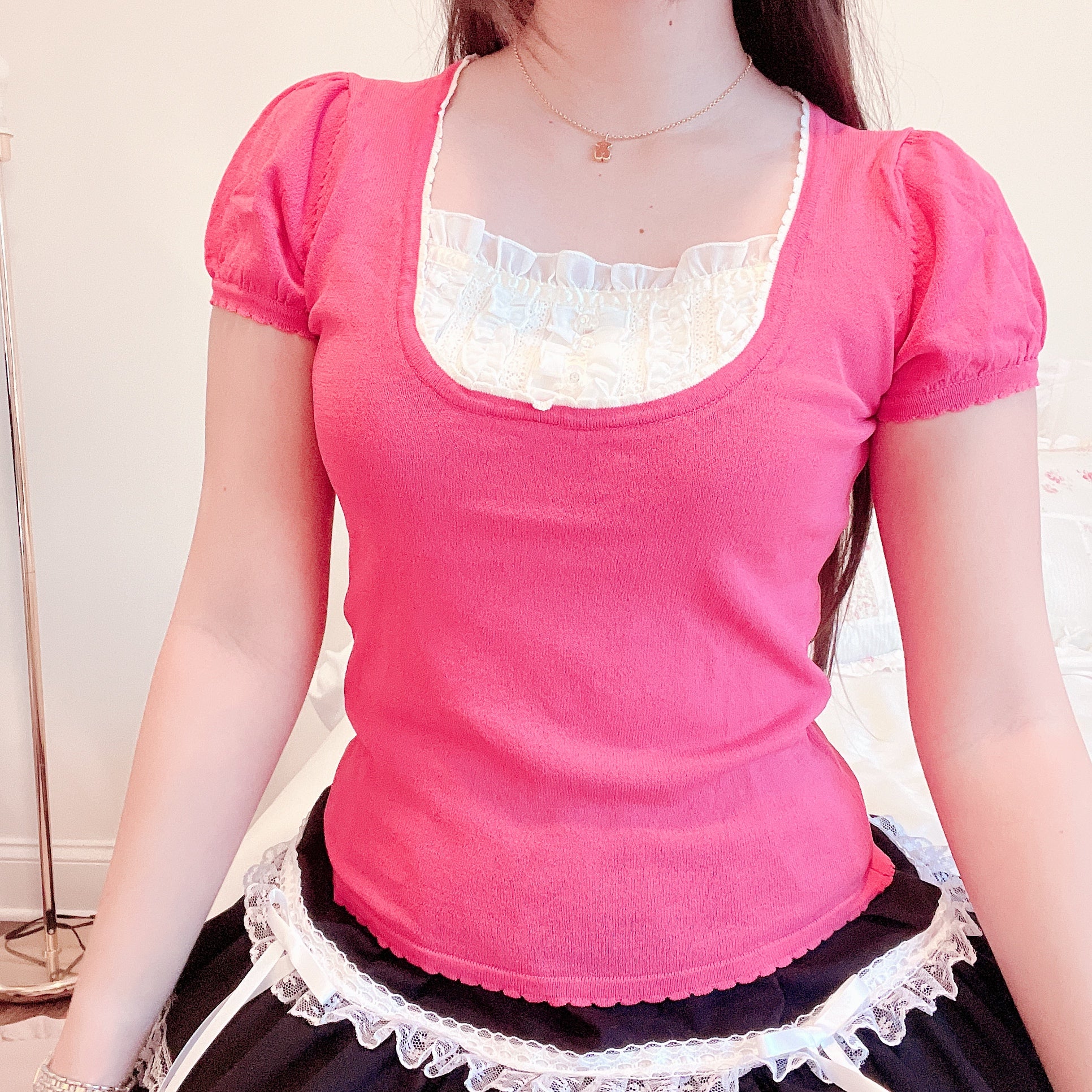 ON HOLD DO NOT PURCHASE Japanese Pink milkmaid 2024 top