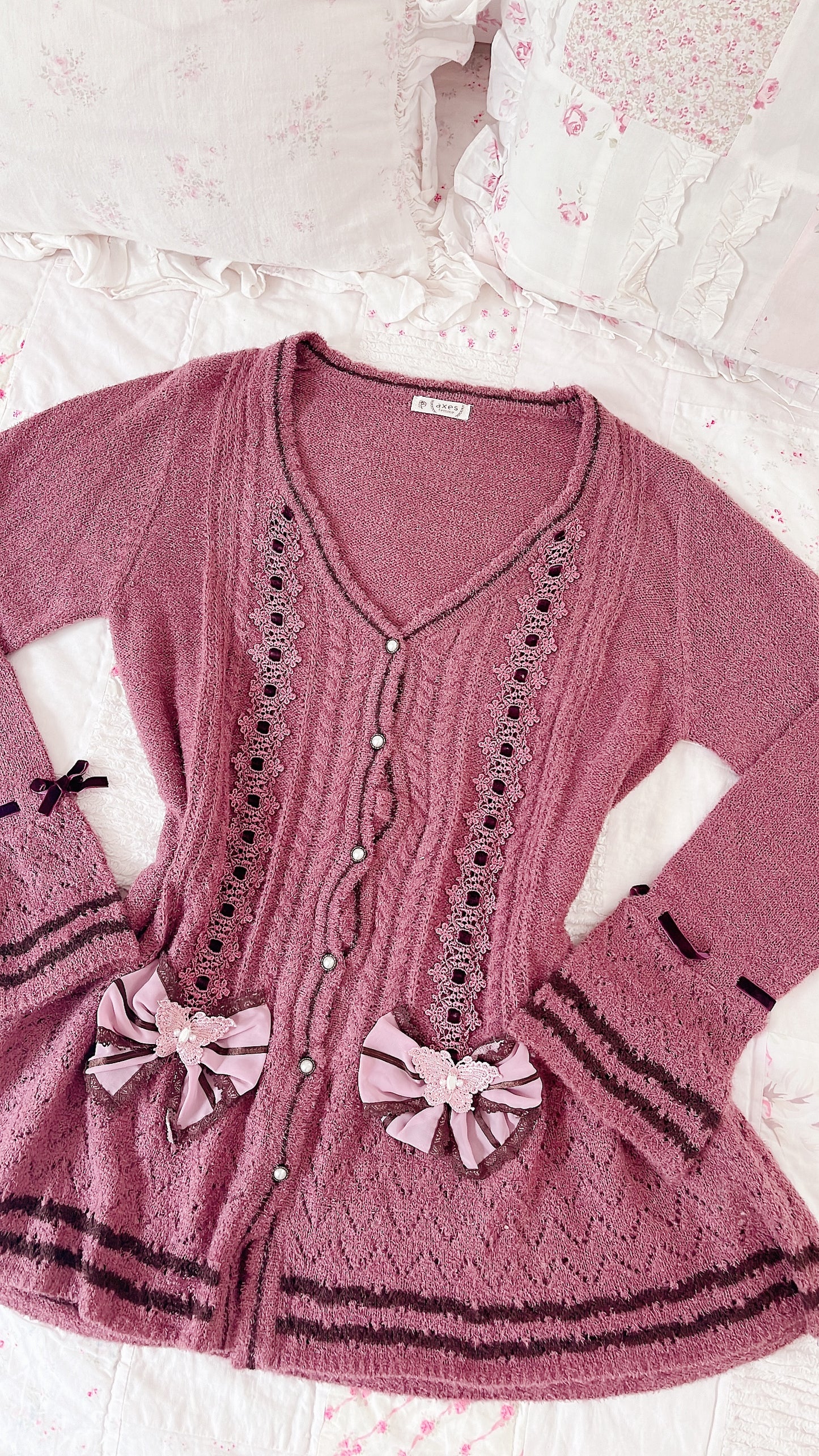 cozy burgundy cardigan