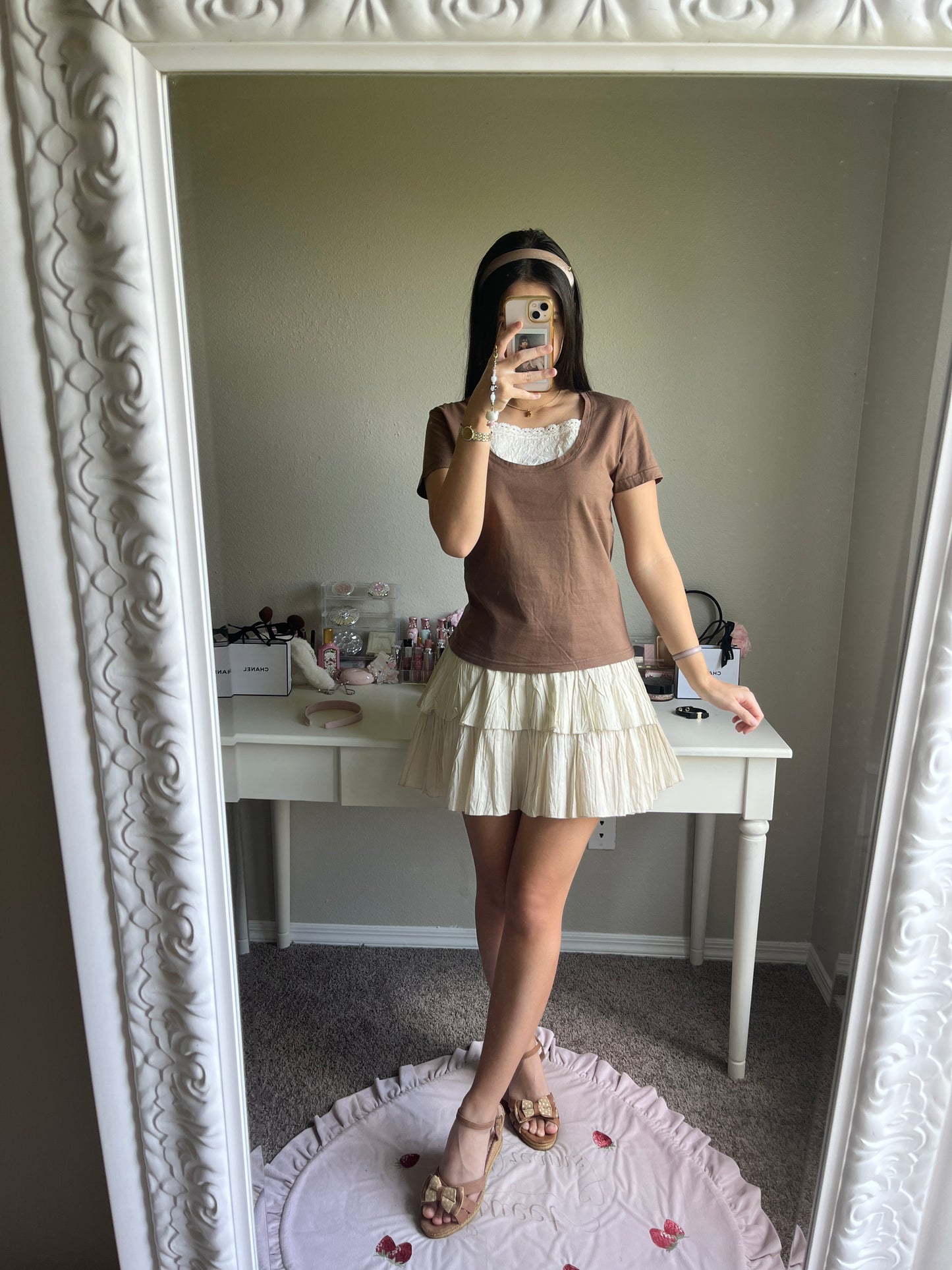 brown milkmaid tshirt