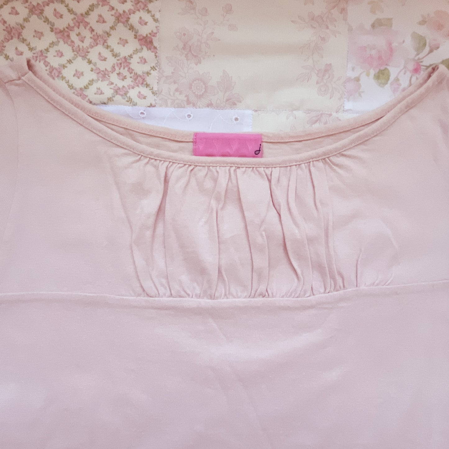 blush pink scoop neck top