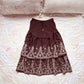 axes femme brown tiered midi skirt