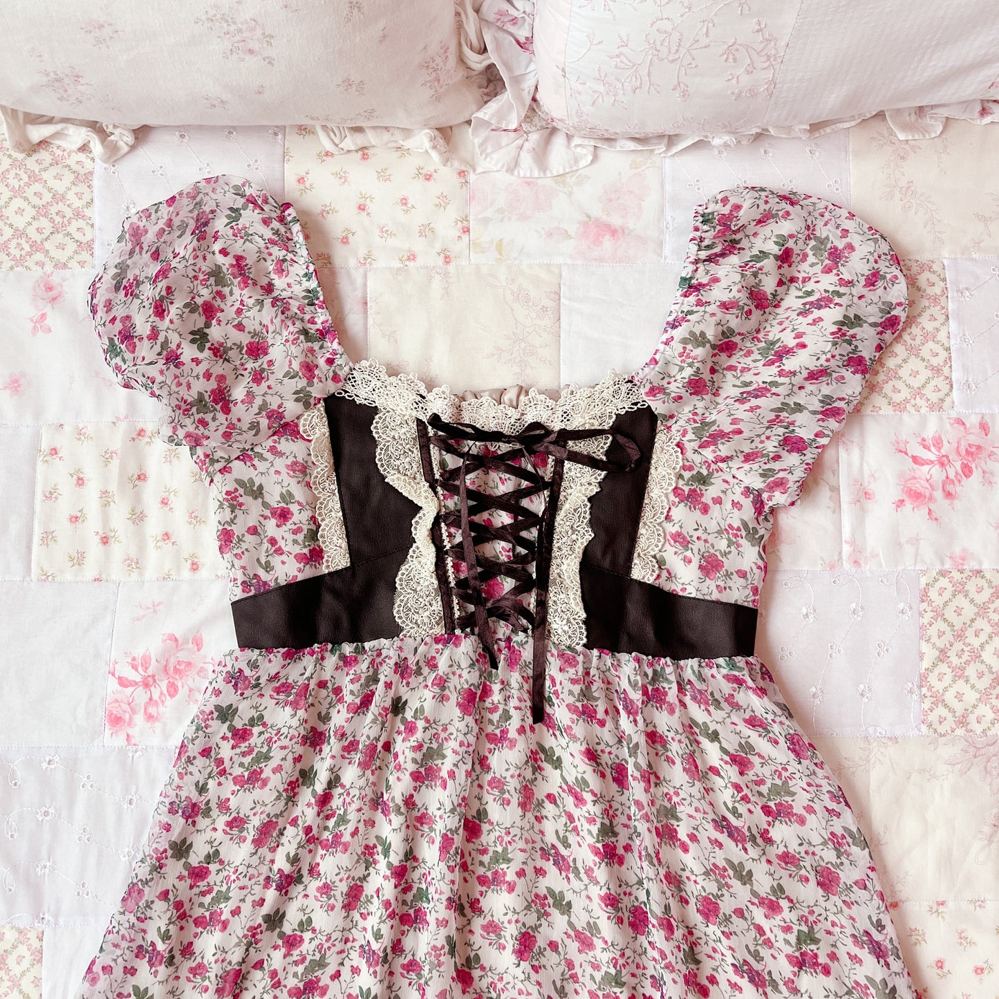 bavarian floral chiffon dress