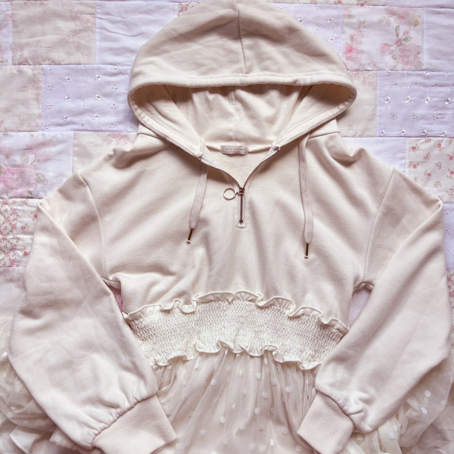 cream faux two piece sweater dress