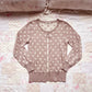 milk tea polka dot cardigan