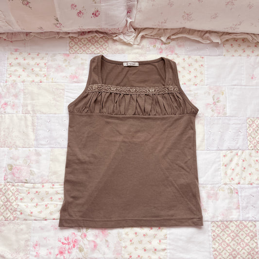 olive green tank top