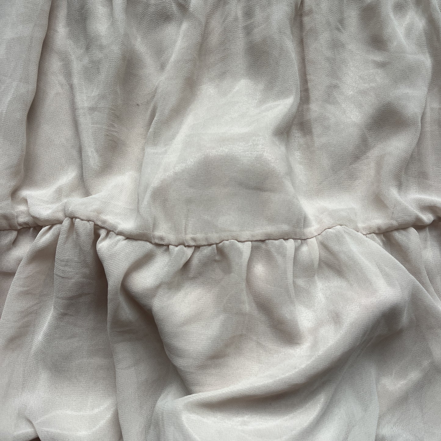 tan chiffon midi skirt
