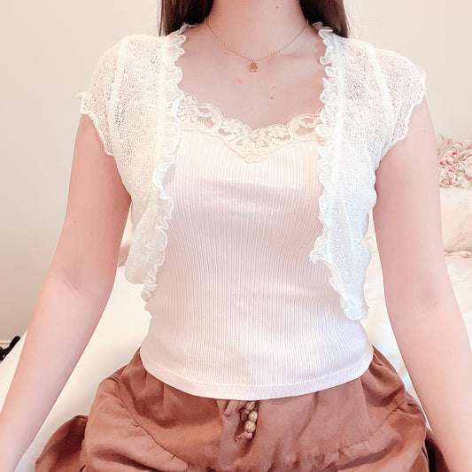 micro mini knit bolero