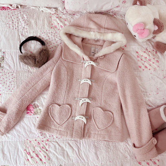 ank rouge baby pink toggle jacket