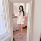 liz lisa cream cable knit sweater dress