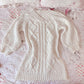 liz lisa cream cable knit sweater dress