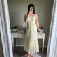 cream lace tiered summer maxi dress