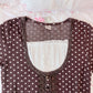 brown polka milkmaid top