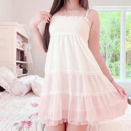 l'est rose ombre mini dress