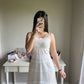 white gothic tulle dress