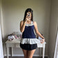 navy halter camisole