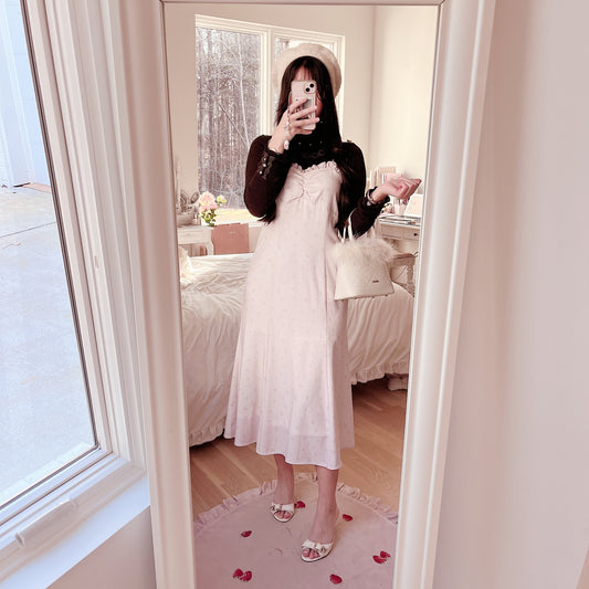 honey salon pink maxi dress