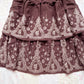 axes femme brown tiered midi skirt