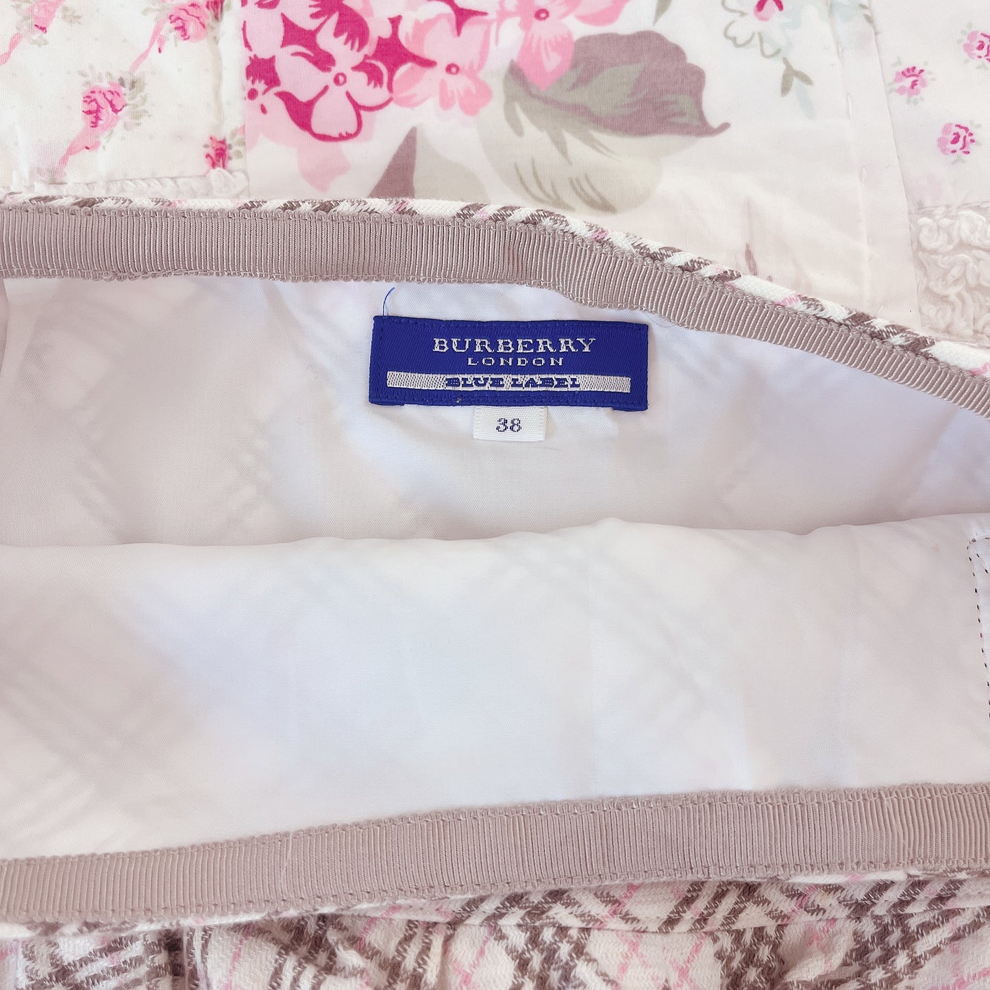 burberry pink plaid culottes