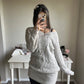 light gray knit vneck sweater dress