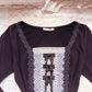 black polka dot layer top