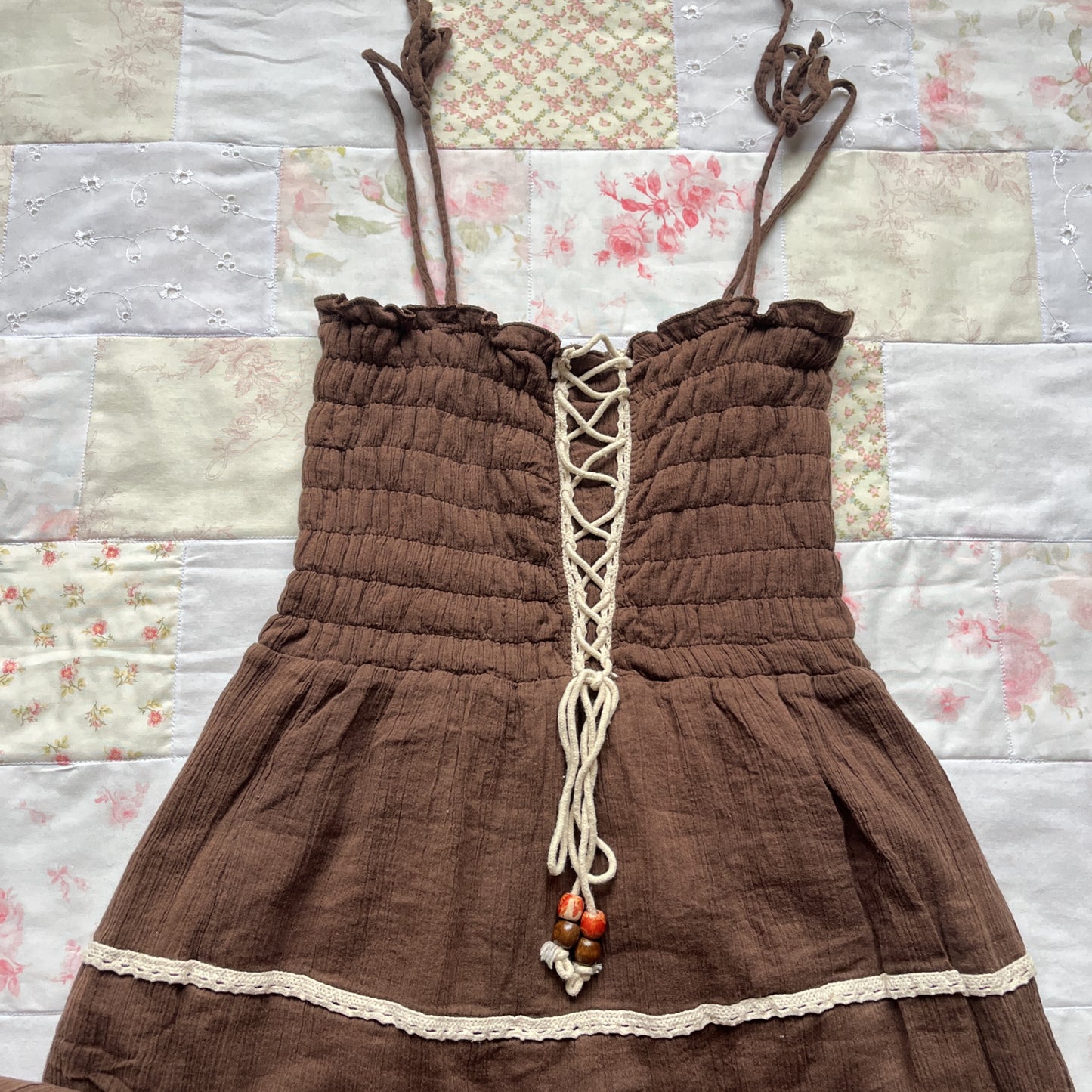 soft brown maxi dress
