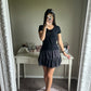 black cropped mini cardigan