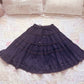 axes femme navy cotton midi skirt