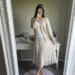 milk tea polka dot cardigan
