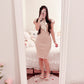 michellmacaron beige dress