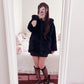 ank rouge black fuzzy jacket