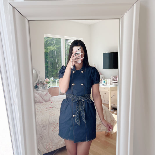 michellMacaron denim-style dress