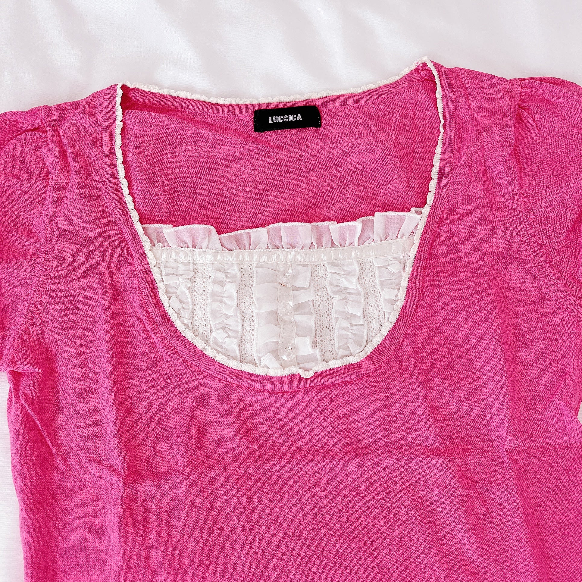 Off Brand hot Japanese Pink Milkmaid Top