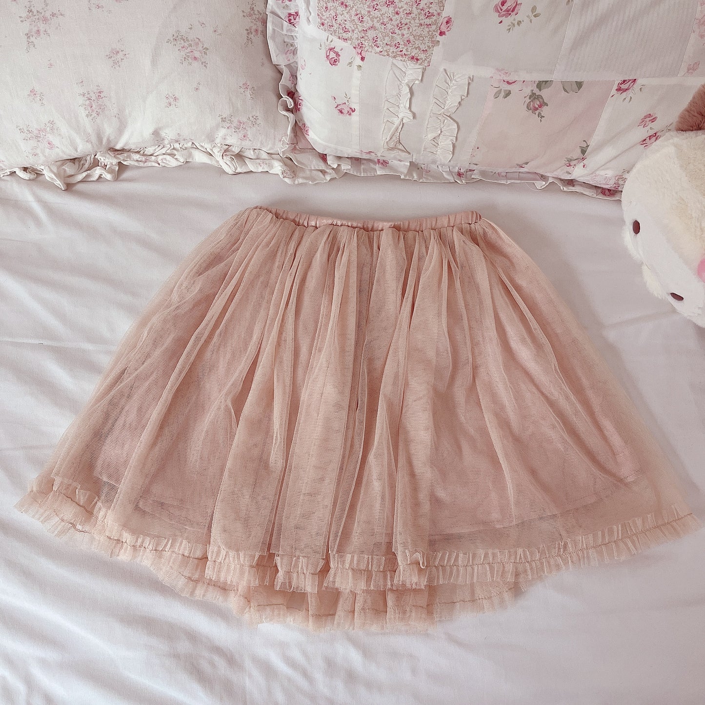 rose gold tulle skirt