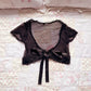 sheer black mini bolero
