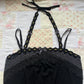 black gothic halter neck camisole