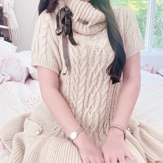 turtleneck knit dress