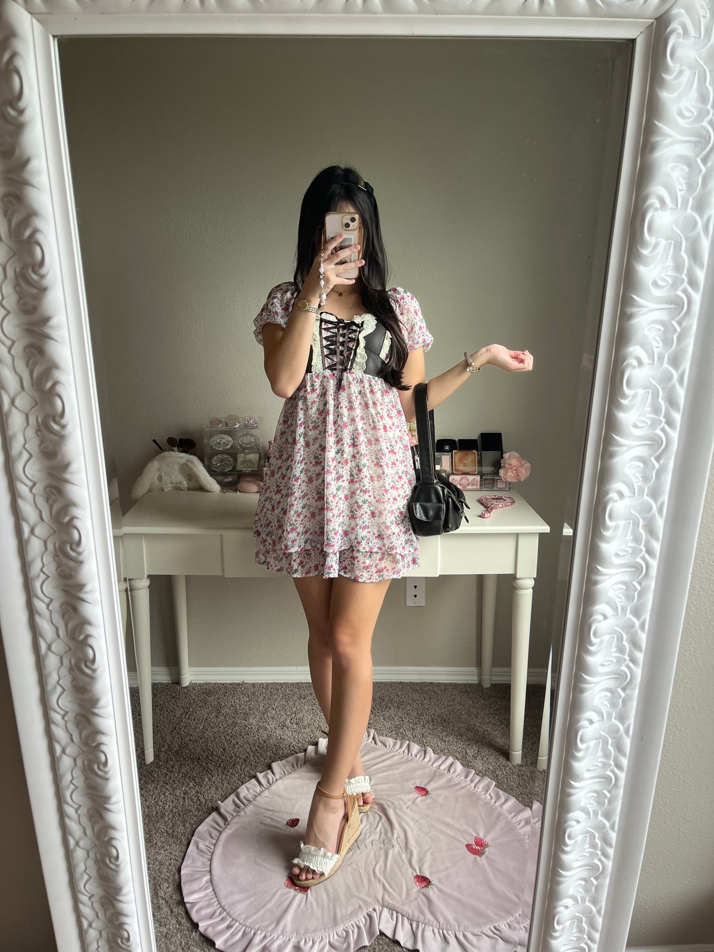 bavarian floral chiffon dress