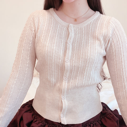 cecil mcbee dusty pink cardigan