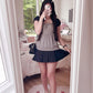 gray babydoll top