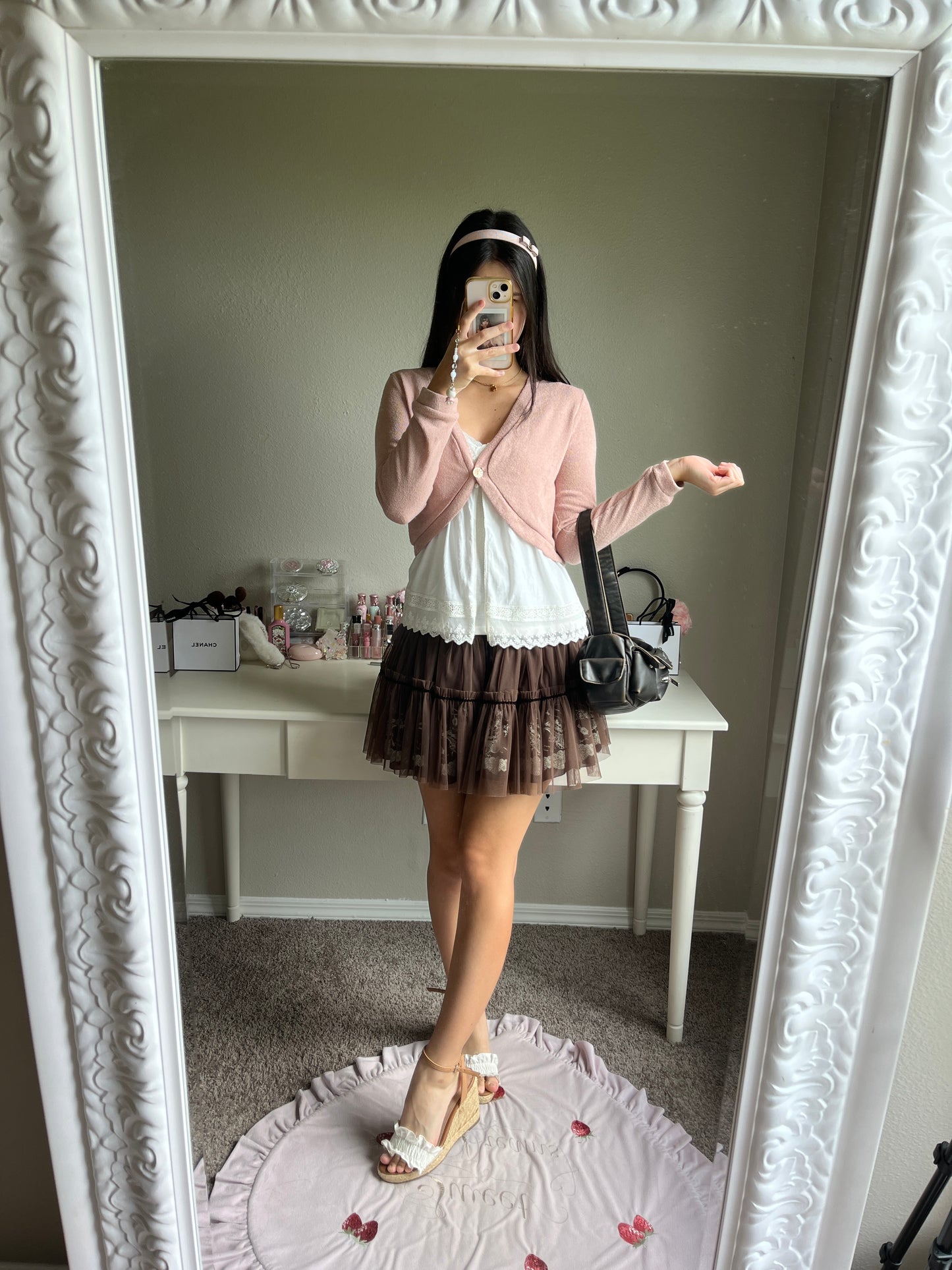 mauve knit bolero