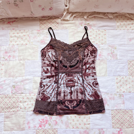 ozz angelo mural motif camisole