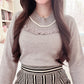 lizmelo gray knit top