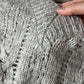 light gray knit vneck sweater dress