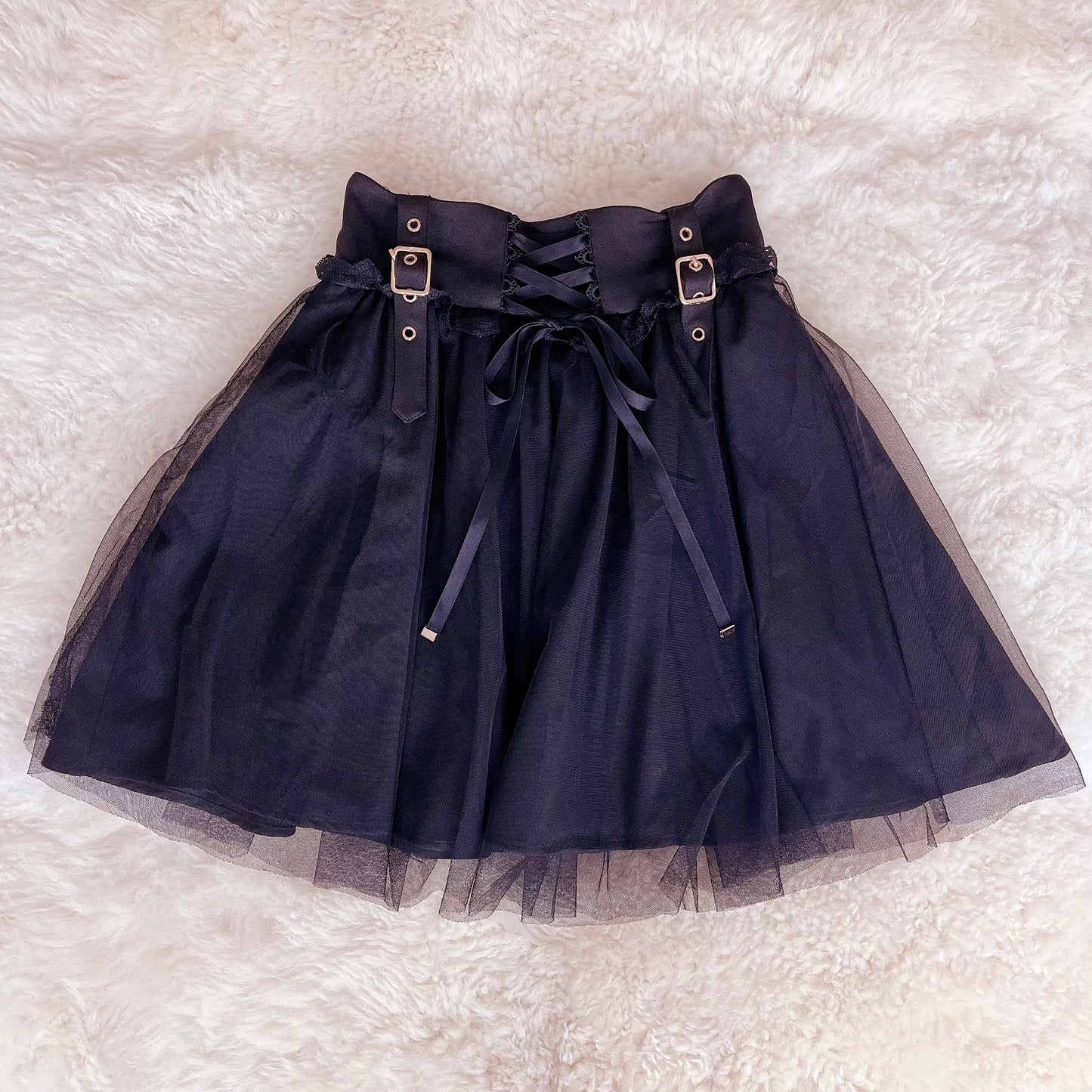 rojita tulle overlay skirt