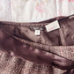 brown pleated plaid skirt