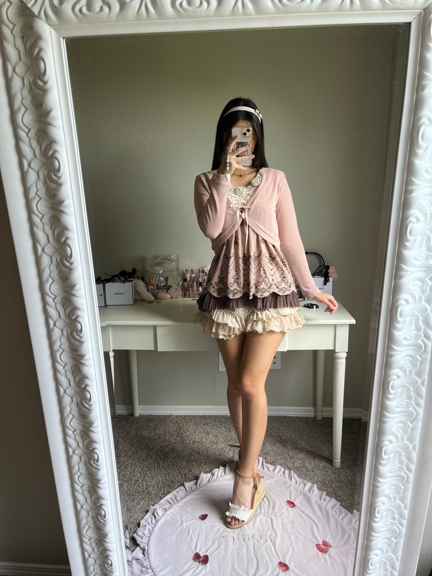 mauve knit bolero