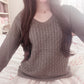 cozy gray knit sweater