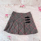 barbie check pleated skirt