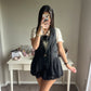 axes femme long black vest